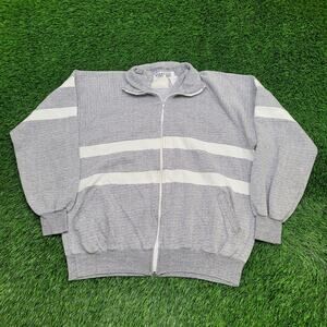 Vintage Gitano Fleece Track Jacket L/XL 24x25 Cropped USA 80s 90s